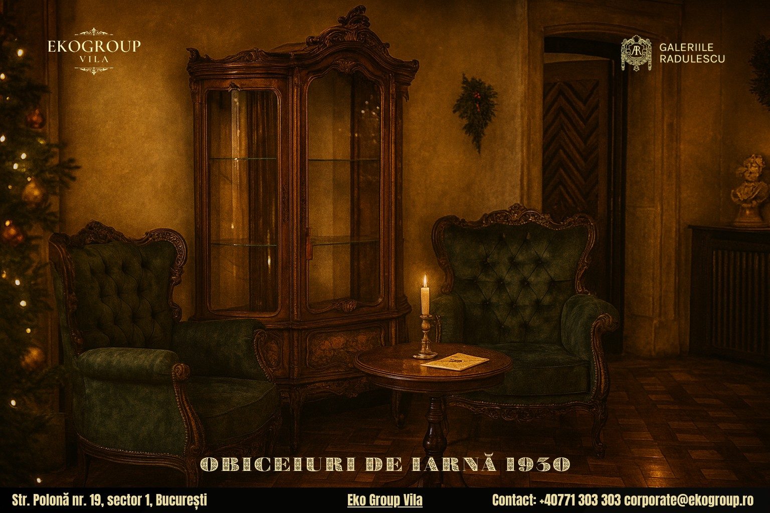 Crăciunul în România: O călătorie magică în atmosfera sărbătorilor interbelice la Eko Group Vila